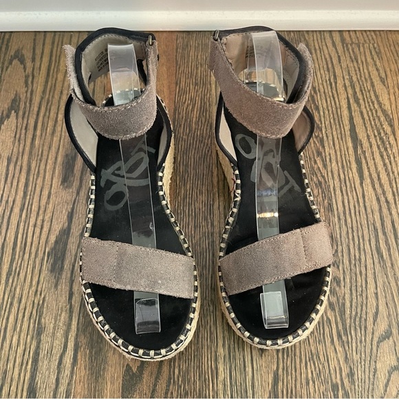 OTBT Reflector Grey Suede Espadrille Platform Sandals size 6 - Picture 4 of 8